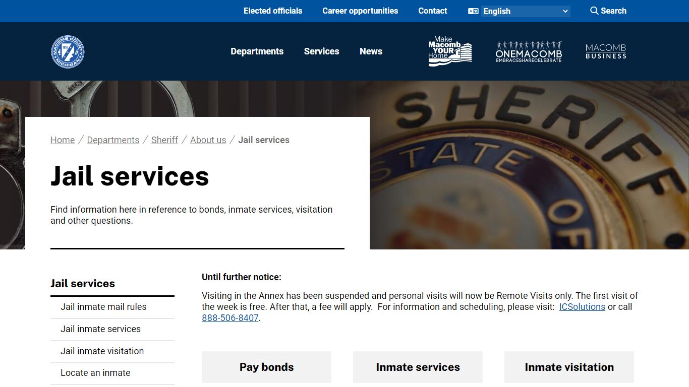 Jail services - Macomb County